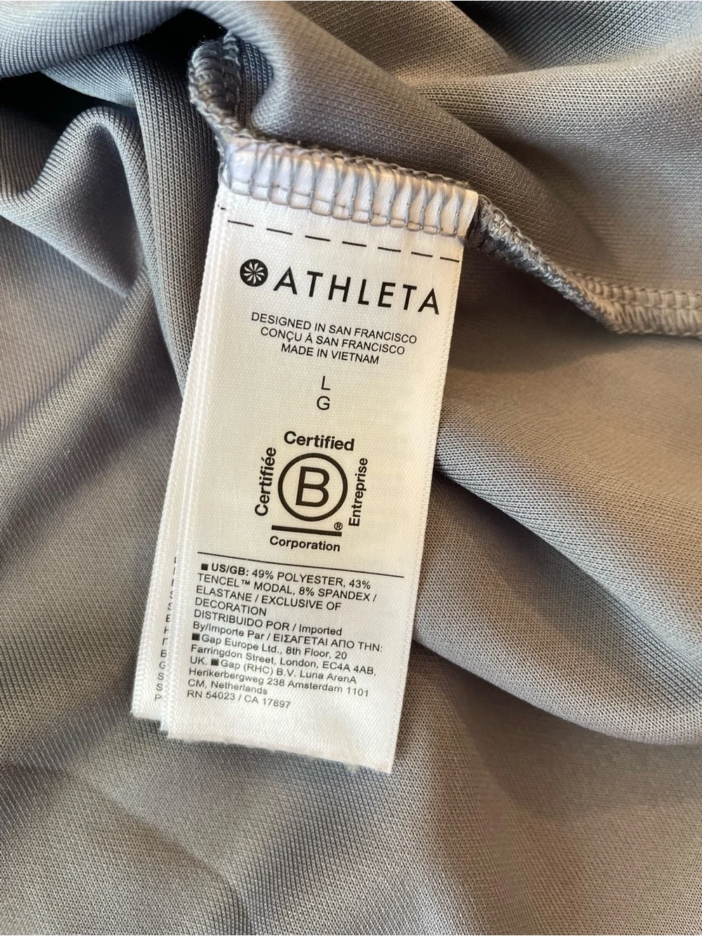 Athleta Light Blue Gray Crewneck Sweatshirt - Picture 5 of 6